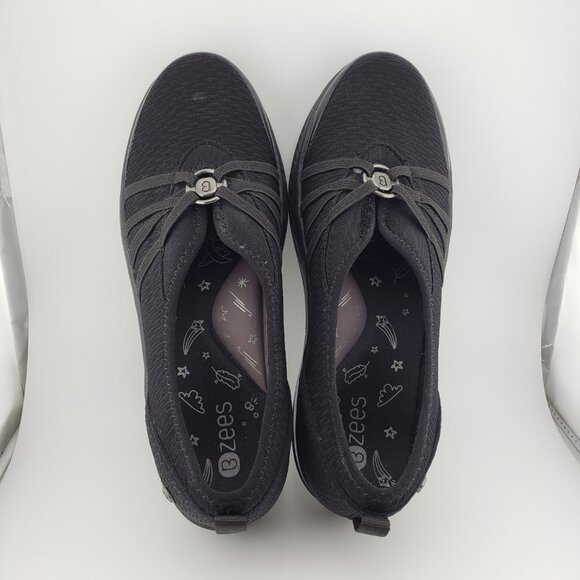 BZEES Rosies Flats 9.5 Women's Shoes Slip On Lightweight Black Arch Support - Picture 6 of 11